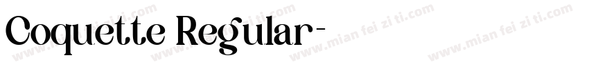 Coquette Regular字体转换